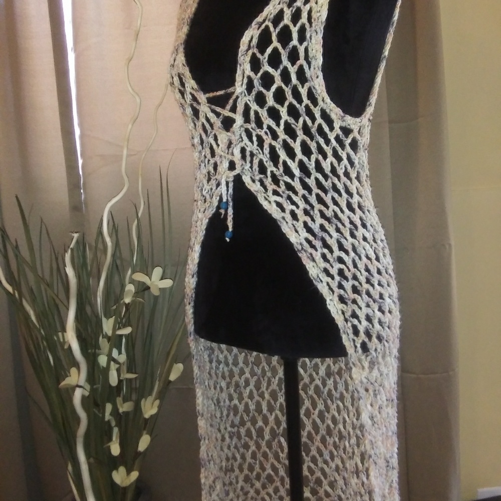 Handmade crocheted boho duster vests